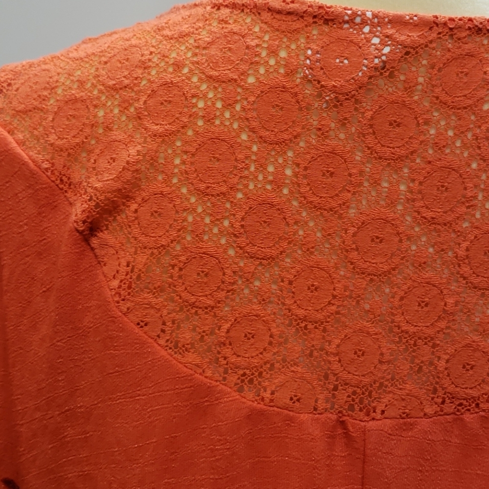 Anthro Fig & Flower Sz M Embroidered Dress E25 - Picture 6 of 8